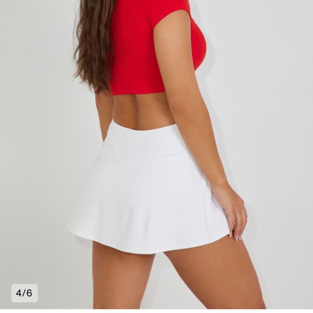 White circle skort/skirt